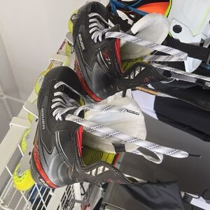 Bauer Black and Red Skates